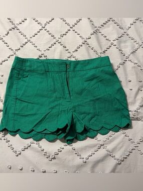 Crewcuts Green Scallop-Hem Skort